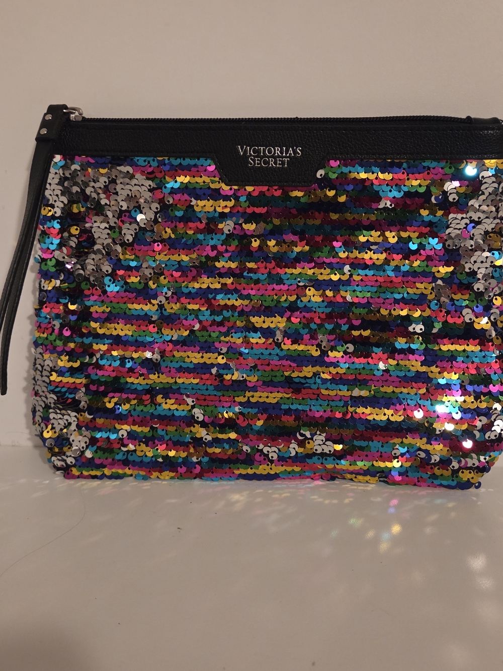 Victoria's Secret Multicolor Sequin Cosmetic Pouch